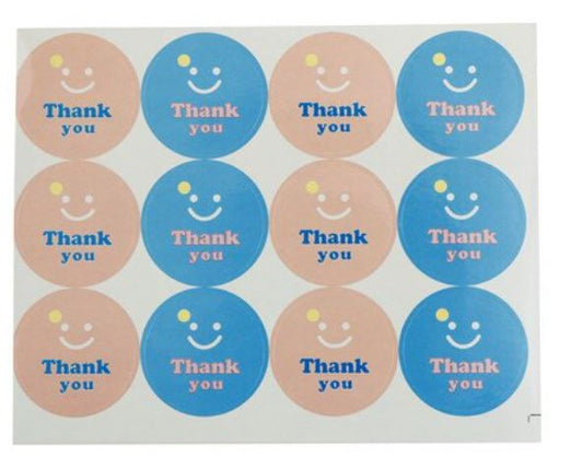 AT033- Folha com 12 Autocolantes Adesivos Obrigado