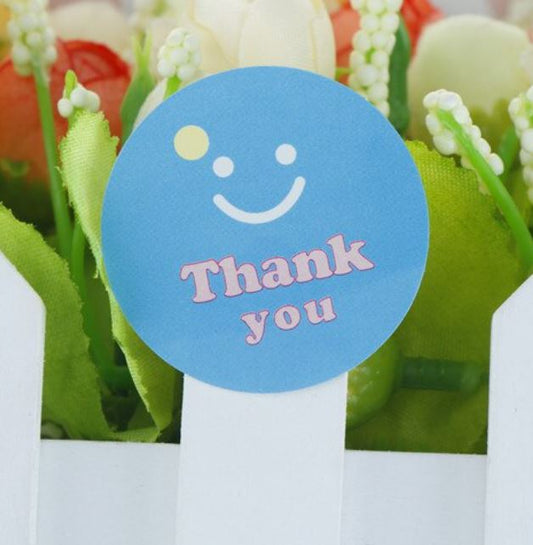 AT033- Folha com 12 Autocolantes Adesivos Obrigado