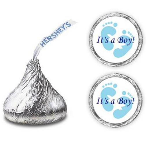 AT044 - Etiquetas "é um Menino! É uma Menina! " Cor;Azul/ Rosa