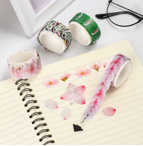 AT050- Pétalas 3D  Flor 200 PCS Fita de Papel Adesiva Scrapbooking Diário