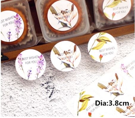 AT051 - Folha com 9 Autocolantes Adesivos Best Wishes for You