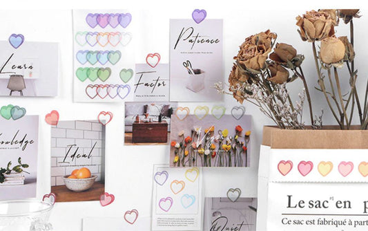 AT068 - 100mm x 1.4mm 1Pc Love Poem Series Decoração Fita adesiva Washi tape