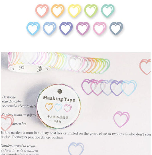 AT068 - 100mm x 1.4mm 1Pc Love Poem Series Decoração Fita adesiva Washi tape