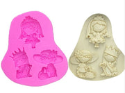 B006MS - Set 3 Menina + Noiva + Princesa - Molde de Silicone
