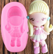 B024MS - Menina Fofinha - Molde de Silicone