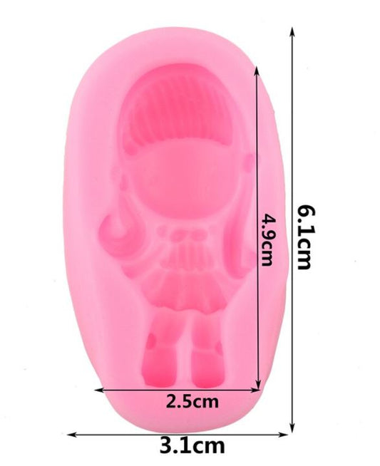 B024MS - Menina Fofinha - Molde de Silicone