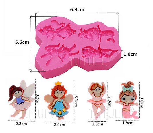 B026MS - Set Menina - Molde de Silicone