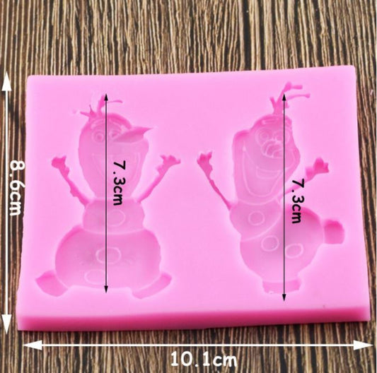 B035MS - Set 2 PC Olaf Frozen - Molde de Silicone