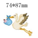 BB008 - Cegonha + Bebé - Metal Die Cut