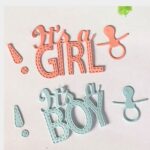 BB015 - "It's a Girl" - "It's a Boy" - Metal Die Cut