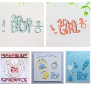 BB015 - "It's a Girl" - "It's a Boy" - Metal Die Cut