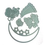 BB017 - Urso + Lua  - Metal Die Cut