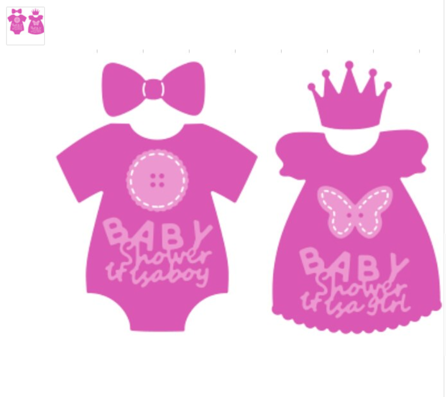 BB020 - Set de Bebé Shower Baby - Metal Die Cut