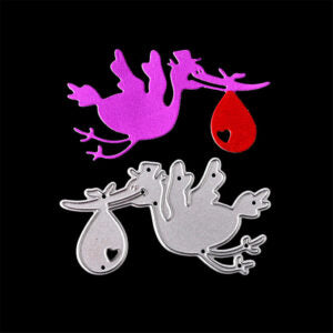 BB032 - Cegonha + Bebé - Metal Die Cut