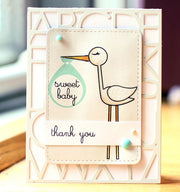 BB040 - Cegonha Bebé  - Metal Die Cut