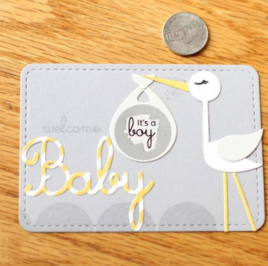 BB040 - Cegonha Bebé - Metal Die Cut