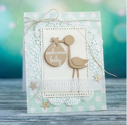 BB040 - Cegonha Bebé - Metal Die Cut