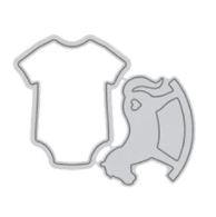 BB048 - Roupa Onesie Bebé + Cavalo Baloiço - Metal Die Cut