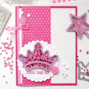 BBM025 - Set Coroa + Varinha Mágica + Diamante - Metal Die Cut