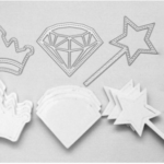 BBM025 - Set Coroa + Varinha Mágica + Diamante - Metal Die Cut