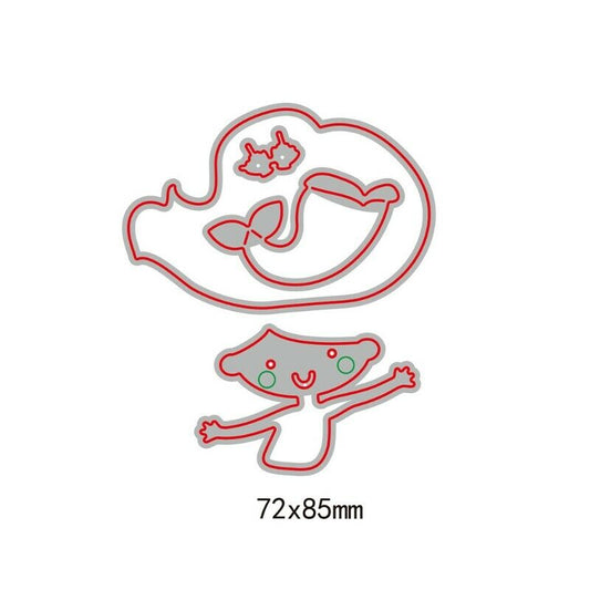 BBM079 - Menina Sereia - Metal Die Cut