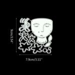 BBM087 - Set Rosto Menina c/ Flores - Metal Die Cut