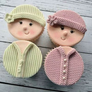 D060MS 1 |  2 - Textura Tricot lã  3d  Molde Biscuit