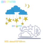 BMO032 - Nuvem + Lua + Estrelas - Metal Die Cut