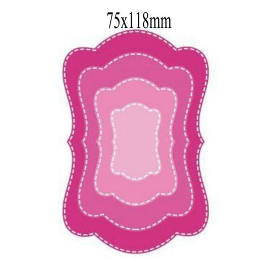 BS042 - Frame Escalopados 4 Pcs - Metal Die Cut