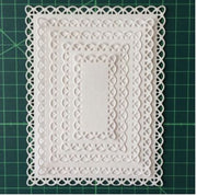 BS058 - 5 Pcs Retangular Perfurada - Metal Die Cut