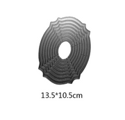 BS080 - 8 Pcs Escalopado Moldura - Metal Die Cut
