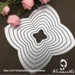 BS086 - 8 Pcs Escalopados - Metal Die Cut