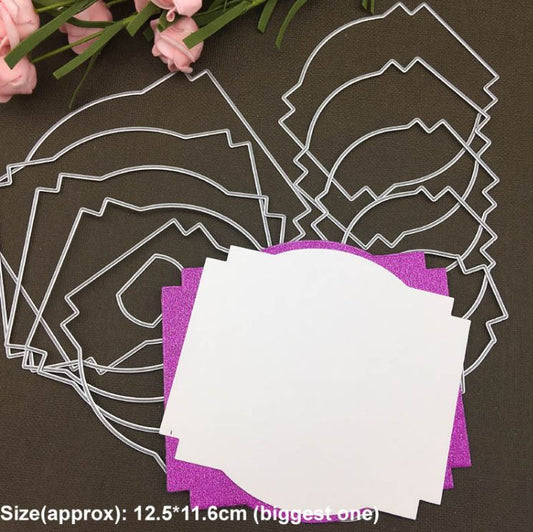 BS131 - 13 Pcs Escalopados C - Metal Die Cut