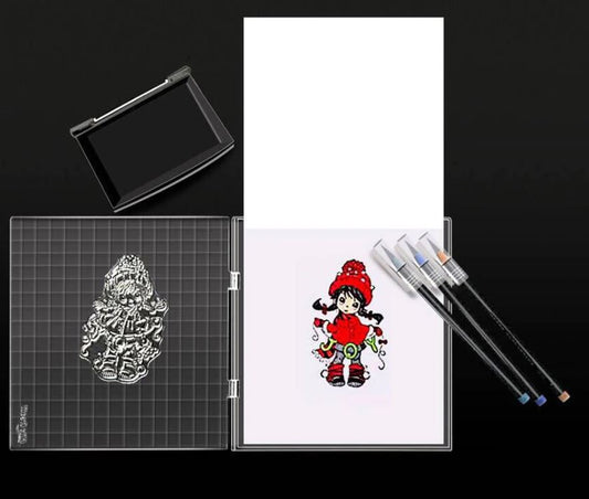 CAR002 – Posicionador de Estampagem /ferramenta de Plástico transparente, selos transparentes, artesanato, carimbo acrílico