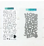 CAR010 - Alfabeto + Selo Carimbo + Acessórios - Metal Die Cut