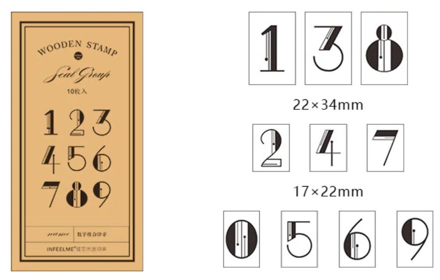 CAR018 – Número mês decoração selo conjunto de selos de borracha de madeira para scrapbooking papelaria diy Vintage