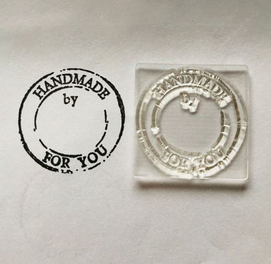 CAR025 – carimbo de borracha selo claro transparente Étiqueta Hand Made