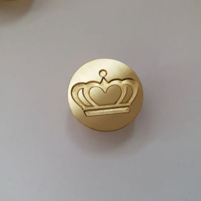 CAR052-Sinete 1 cabeça de cobre 25 mm/ punho de madeira p/Lacre