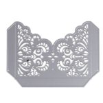 CCONV005 - Cartão Floral Convite Casamento  - Metal Die Cut