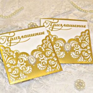 CCONV005 - Cartão Floral Convite Casamento - Metal Die Cut