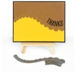 CCONV025 - Borda Lateral Convite "Thanks" - Metal Die Cut