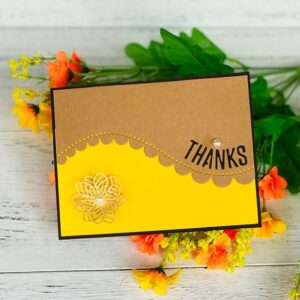 CCONV025 - Borda Lateral Convite "Thanks" - Metal Die Cut
