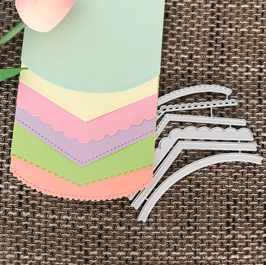 CCONV072 - Borda Convite Envelope 6 pçs - Metal Die Cut