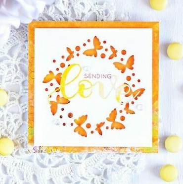 CENTRO001 - Centro Cartão Borboleta - Metal Die Cut