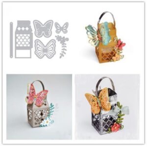 CX061 - Caixa Cesta Borboleta - Metal Die Cut