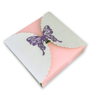 CX109 - Caixa Grande Quadrada - Convite - Borboleta - Metal Die Cut