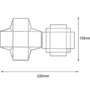 CX119 - Caixa Quadrada - Explosão - Pequena - Metal Die Cut