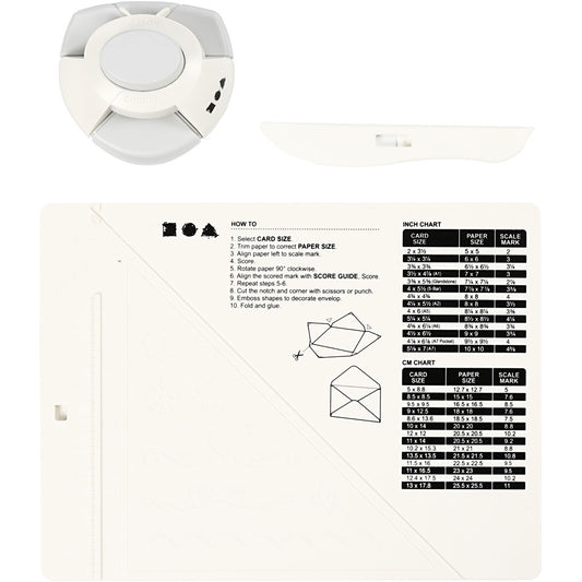 Creativ 13135 – Placa para Vincar Envelopes + Furador de Cantos