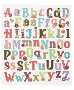 Creativ 27190 , Autocolantes, folha 15x16,5 cm, aprox. Etiquetas Adesivas Alfabeto, 1 folha