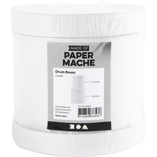 caixas de bateria 1 conjunto, H: 11+13 cm, branco